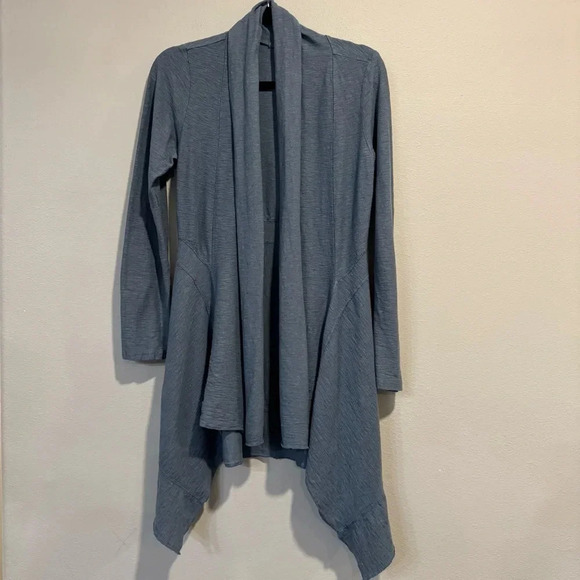 Cut Loose Cardigan Open Front Draped Cotton Linen Blend Lagenlook S - Picture 1 of 5